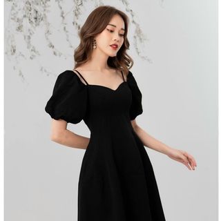 ĐẦM ĐEN TAY PHỒNG DÂY VAI