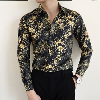 ÁO SƠ MI NAM 3D HỌA TIẾT HOA CÚC