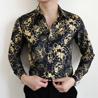 ÁO SƠ MI NAM 3D HỌA TIẾT HOA CÚC