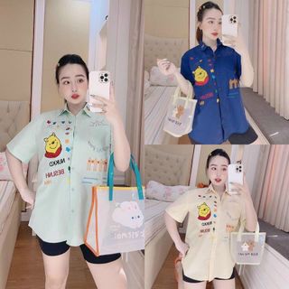 Set Sơmi gấu pooh + quần ngố giá sỉ