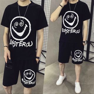 Set Bộ Thể Thao Nam In Hình Mặt Cười Xịn Xò
