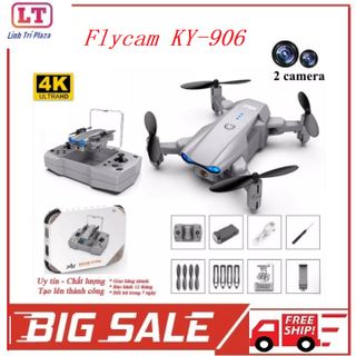 Flycam KY-906, máy bay điều khiển từ xa 4 cánh có camera, play cam 4k drone mini ky- 906, drone mini 4k giá rẻ,Flycam Có Camera 4k - Máy Bay Flycam 4k giá sỉ