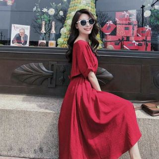 ĐẦM ĐỎ NÚT SAU