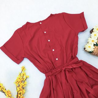 ĐẦM ĐỎ NÚT SAU