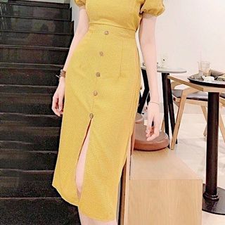 ĐẦM KẺ VÀNG NÚT NÂU