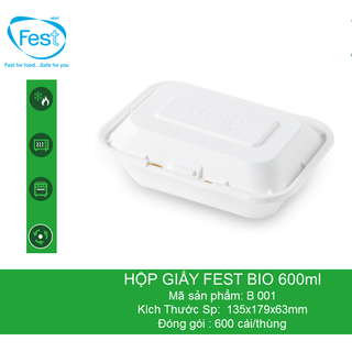 ( Hàng Chính Hãng) Hộp Fest Bio 600ml , phân hủy sinh học, an toàn sức khỏe, nhập khẩu Thái Lan
