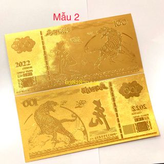Tờ Plastic Macao Hình Hổ Mạ Vàng