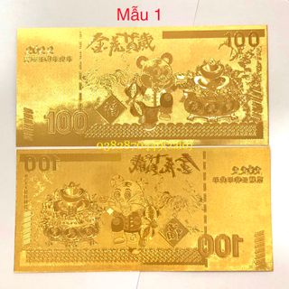 Tờ Plastic Macao Hình Hổ Mạ Vàng