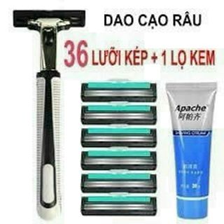 Dao cạo Râu 36 lưỡi kép tặng kèm 1 lọ kem giá sỉ