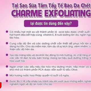 Sữa Tắm Tẩy Tế Bào Chết Charme Exfoliating 900ml CHÍNH HÃNG %