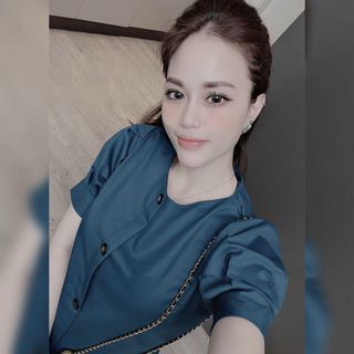 ĐẦM XANH CỔ TRÒN BASIC