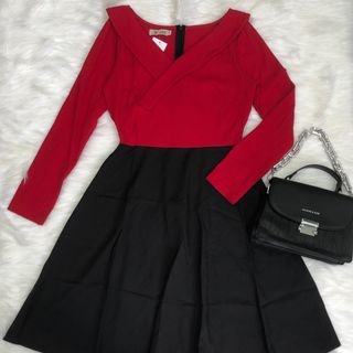 Đầm xòe tay dài thun gân sọc GR170