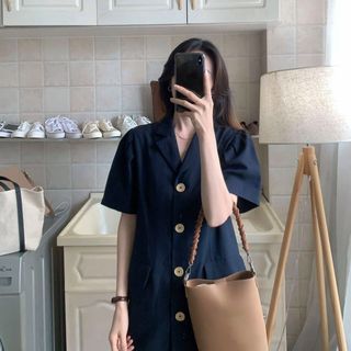 ĐẦM SUÔNG XANH CỔ SƠ MI