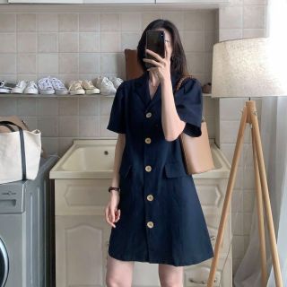 ĐẦM SUÔNG XANH CỔ SƠ MI