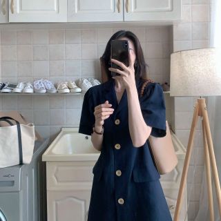 ĐẦM SUÔNG XANH CỔ SƠ MI