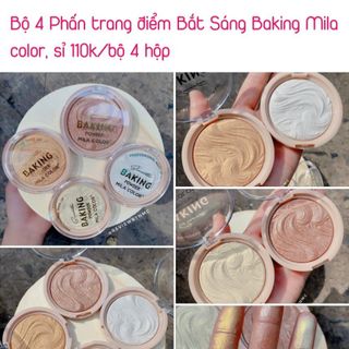 Bộ 4 Phấn trang điểm Bắt Sáng Baking Mila color giá sỉ