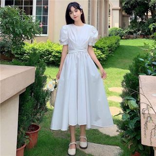 ĐẦM LỆCH TÀ CHÉO EO 3 MÀU