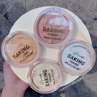 Bộ 4 Phấn trang điểm Bắt Sáng Baking Mila color
