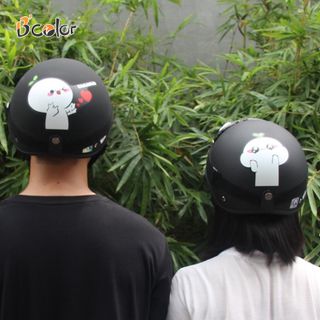 Mũ Bảo Hiểm Cặp Đôi Nửa Đầu le thời trang B'COLOR