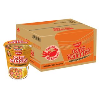 1 Thùng 24 Ly Mì Cup Noodles Nissin 67g/ly đến 74g/ly nhập khẩu Thái Lan