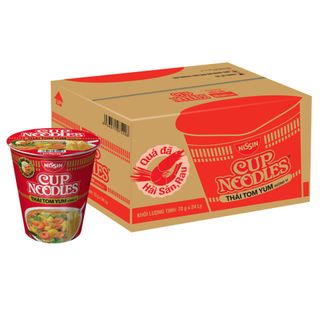 1 Thùng 24 Ly Mì Cup Noodles Nissin 67g/ly đến 74g/ly nhập khẩu Thái Lan