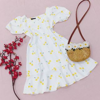 ĐẦM CHERRY VÀNG ĐUÔI CÁ
