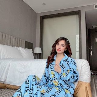 Bộ Giá Rẻ Dễ Bán Bộ pijama hình td-qd in hình xinh xắn giá sỉ