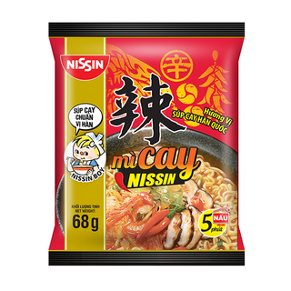 1 Thùng Nissin 6 lốc mì Xào 3 Vị Gà cay Phô Mai, Gà Cay Trứng Muối, Gà Cay, Súp Hàn