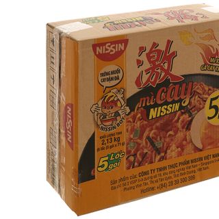 1 Thùng Nissin 6 lốc mì Xào 3 Vị Gà cay Phô Mai, Gà Cay Trứng Muối, Gà Cay, Súp Hàn