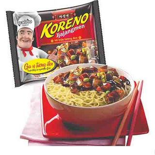 THÙNG 24 GÓI MÌ TRỘN TƯƠNG ĐEN KORENO JJAJANGMEN PALDO Gói 115g - Bao Ngon