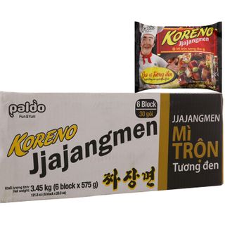 THÙNG 24 GÓI MÌ TRỘN TƯƠNG ĐEN KORENO JJAJANGMEN PALDO Gói 115g - Bao Ngon