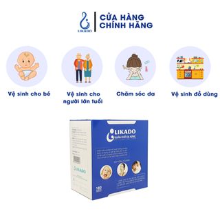 Khăn giấy khô đa năng likado hộp rút 180 tờ