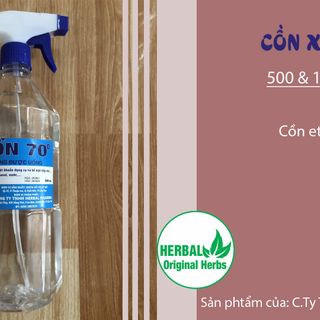 Cồn 70 độ (nồng độ ethylic 70%,) cồn y tế chai 1 lít