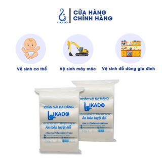Khăn giấy khô đa năng cho bé likado cuộn nhỏ kích thước 18 x 20