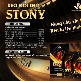 Kẹo Đổi Gió- Kẹo Stony Tăng Ham Muốn- Kéo Dài Thời Gian Qh- Thương Hiệu Ngọc Nữ Tâm Vương giá sỉ