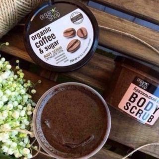 Tẩy tế bào chết toàn thân Organic coffee & sugar Nga