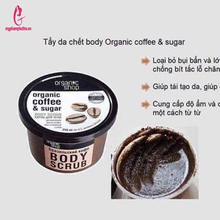 Tẩy tế bào chết toàn thân Organic coffee & sugar Nga