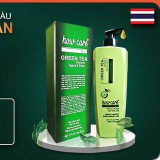 Dầu gội Kích Thích Mọc Tóc - Sạch Gàu Hết Ngứa - Phục Hồi Tóc Hư Tổn Nặng - Giữ Màu Tóc Nhuộm - Trà Xanh Howcare Thái Lan 500ml