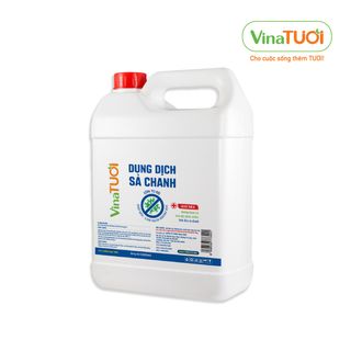 Dung dịch sát khuẩn Sả Chanh Vina Tươi 5000ml (5 lít) Cồn 70 độ Tinh dầu Sả Chanh giá sỉ