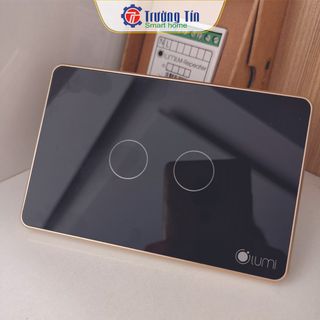 - Công tắc thông minh Lumi mặt phẳng viền bo (viền Champagne)