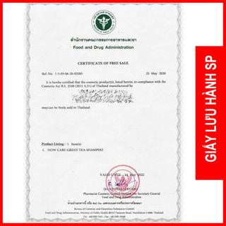 Dầu gội Kích Thích Mọc Tóc - Sạch Gàu Hết Ngứa - Phục Hồi Tóc Hư Tổn Nặng - Giữ Màu Tóc Nhuộm - Trà Xanh Howcare Thái Lan 500ml