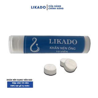 Khăn Giấy Nén Dạng Viên Kẹo Likado dạng ống 10 viên