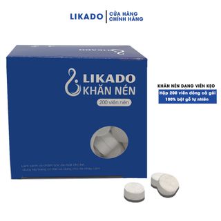Khăn giấy nén dạng viên kẹo likado 200 viên