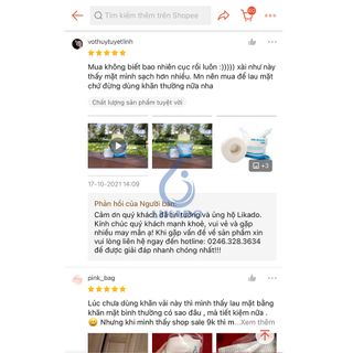 Khăn Lau Mặt Dùng 1 Lần Trong Spa LIKADO kích thước (20x20cm)(50 tờ)