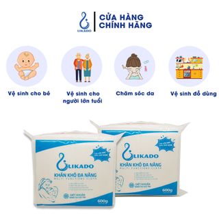 Khăn Khô Đa Năng Cho Bé LIKADO 600g (15x20)