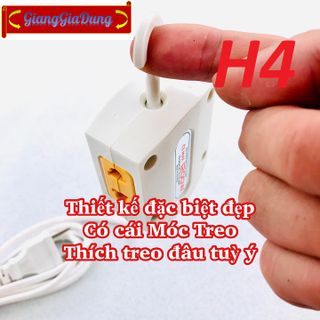 Ổ Cắm Điện 2 Cổng Có Móc Treo SOPOKA H25 Chịu Tải 1200W - Dài 2.5 Mét