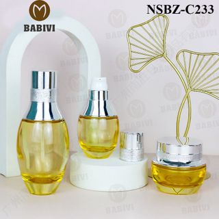 Bộ Chai Thuỷ Tinh Mỹ Phẩm 130ml, 50ml, 40g (NSBZ-C233)
