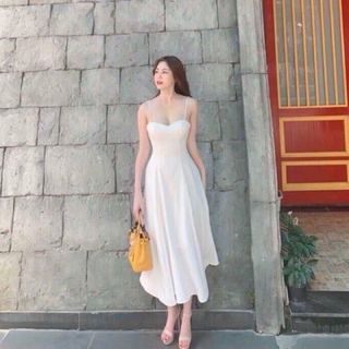 ĐẦM MAXI 2 DÂY CÓ MÚT NGỰC 3 MÀU