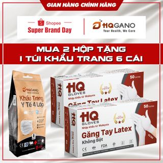 1,780đ/chiếc Găng Tay Y Tế Latex Không Bột Malaysia(50chiếc=25đôi) Dai-Dày-Chắc chắn, Bảo vệ da tay bạn giá sỉ