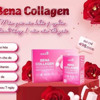 Bena collagen công ty Gana hỗ trợ làm sáng da mờ thâm sạm, mụn, nám, tàn nhang làm da tráng sáng mịn màng giá sỉ